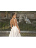 Plunging V Neck Beaded Ivory Lace Tulle Sexy Wedding Dress